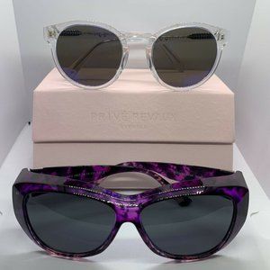 Prive Revaux 2 piece Sunglass Set - Purple & Clear Frames